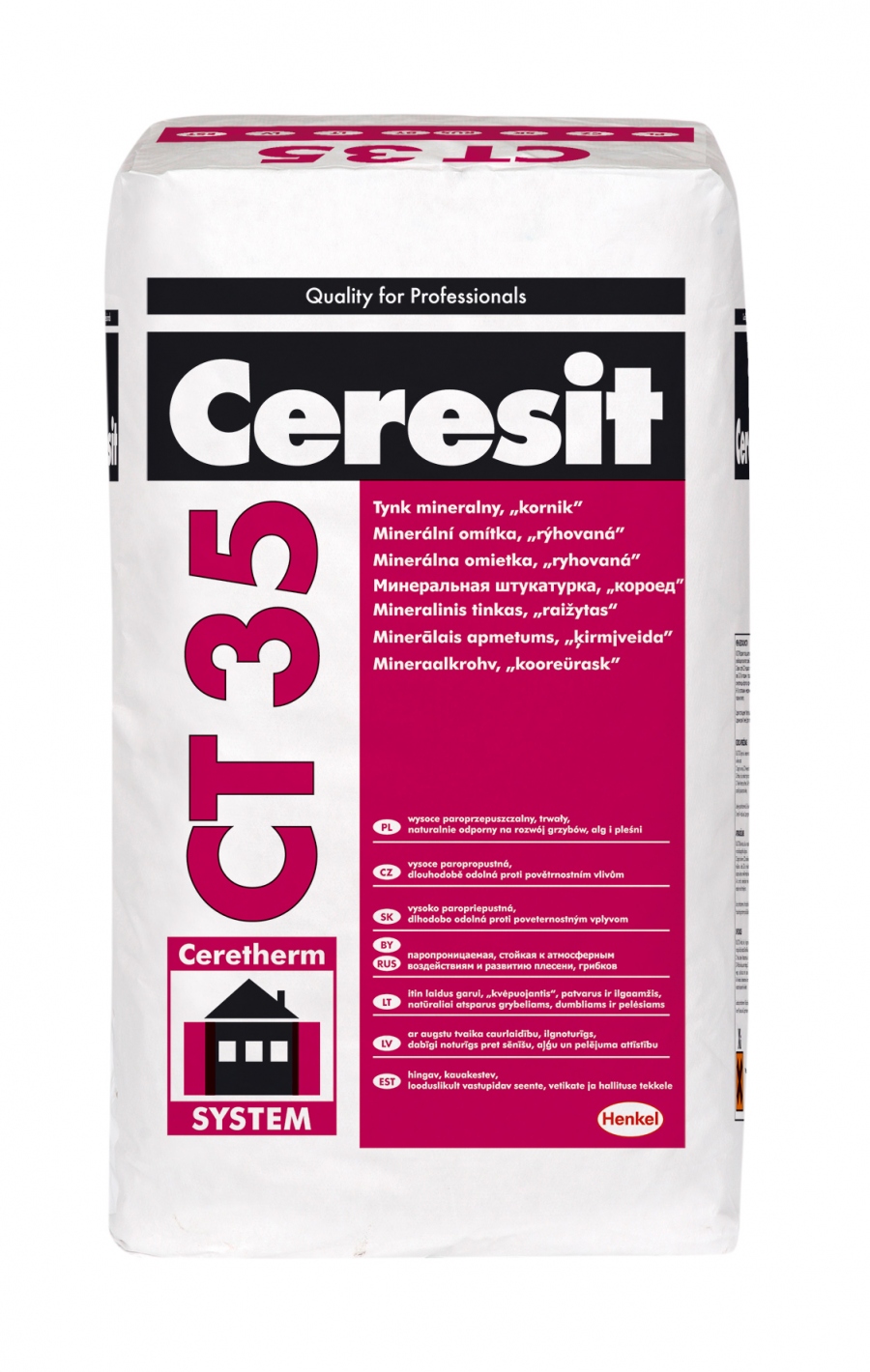 Ceresit CT-35 Минеральная декоративная штукатурка короед" 3,5 мм 25кг"