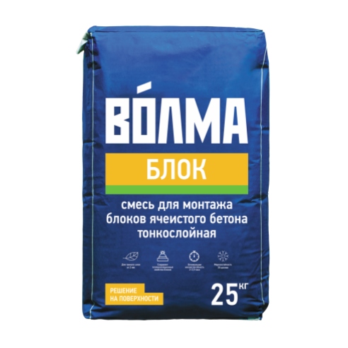 Смесь сухая цементная клеевая ВОЛМА-Блок 25 кг (48/56) ВЛГ