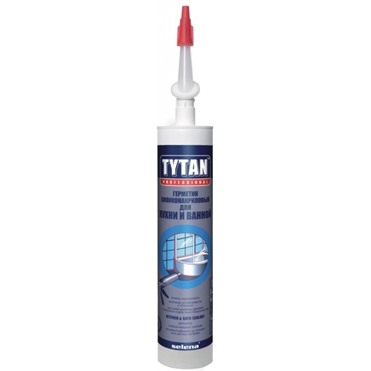 Tytan Professional Герметик Силиконакриловый для Кухни и Ванной бесцветный 310мл(12)