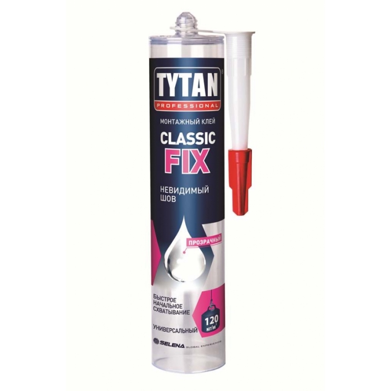 Tytan Professional Монтажный клей Classic Fix Прозрачный 310 мл (12)