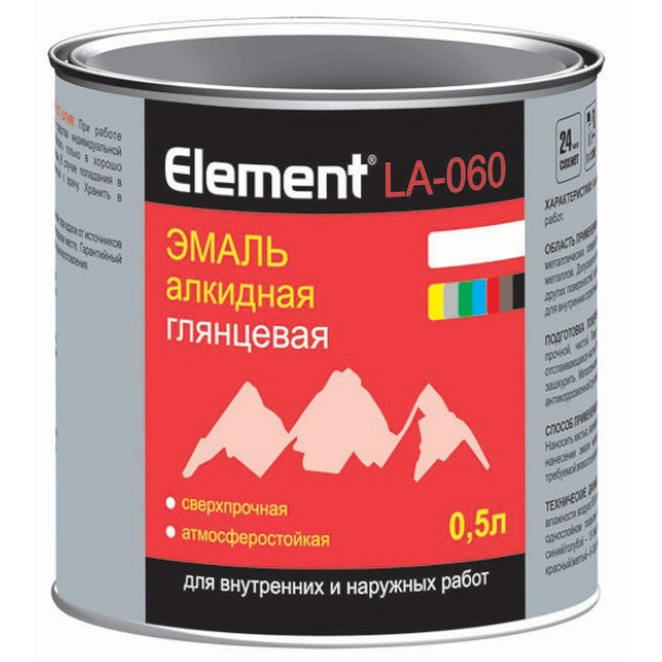 Альпа Элемент LA-060 Эмаль алкидная глянцевая 1.8л/2,2кг (6) (168)