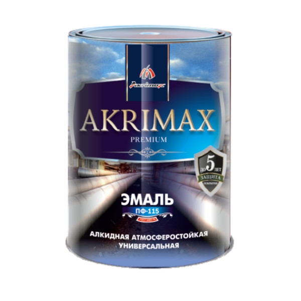 Эмаль алкидная ПФ-115 Akrimax-PREMIUM  0,8 кг (уп.14 шт) (50)