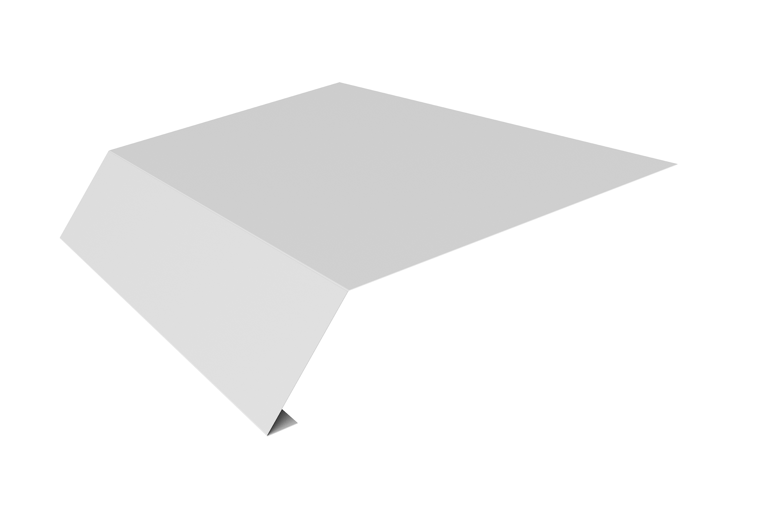 Планка карнизная 135х50 Фартук S14 над желобом 0,45 PE с пленкой RAL 9003 сигнальный белый (3м)