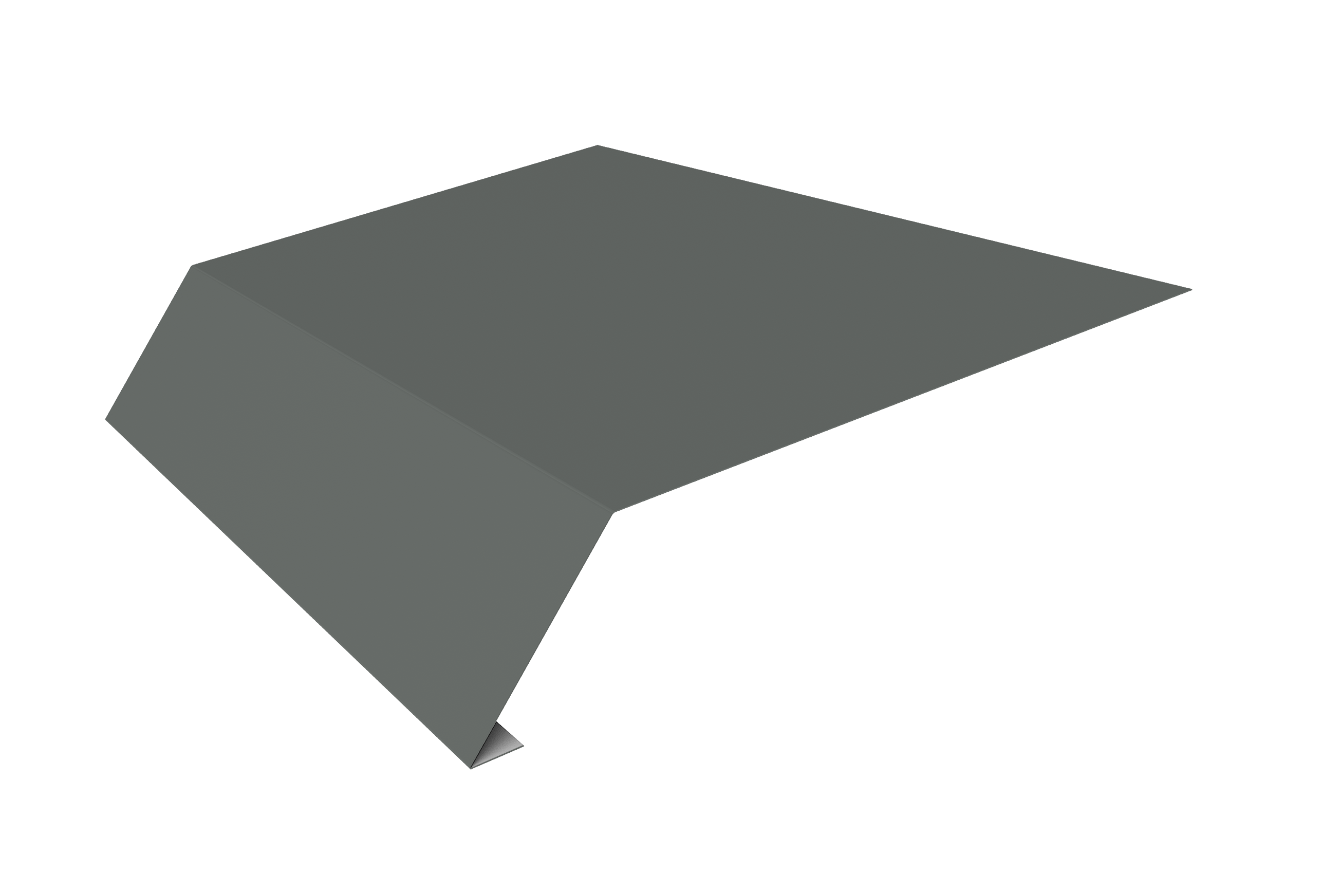 Планка карнизная 135х50 Фартук S14 над желобом 0,45 PE с пленкой RAL 7005 мышино-серый (3м)