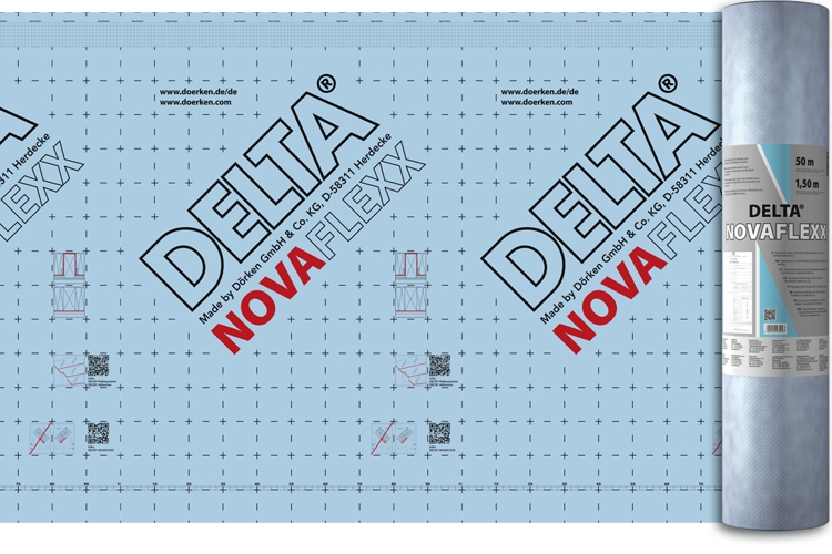 Пленка пароизоляционная адаптивная Delta-Novaflexx с переменной паропроницаемостью (75м2)