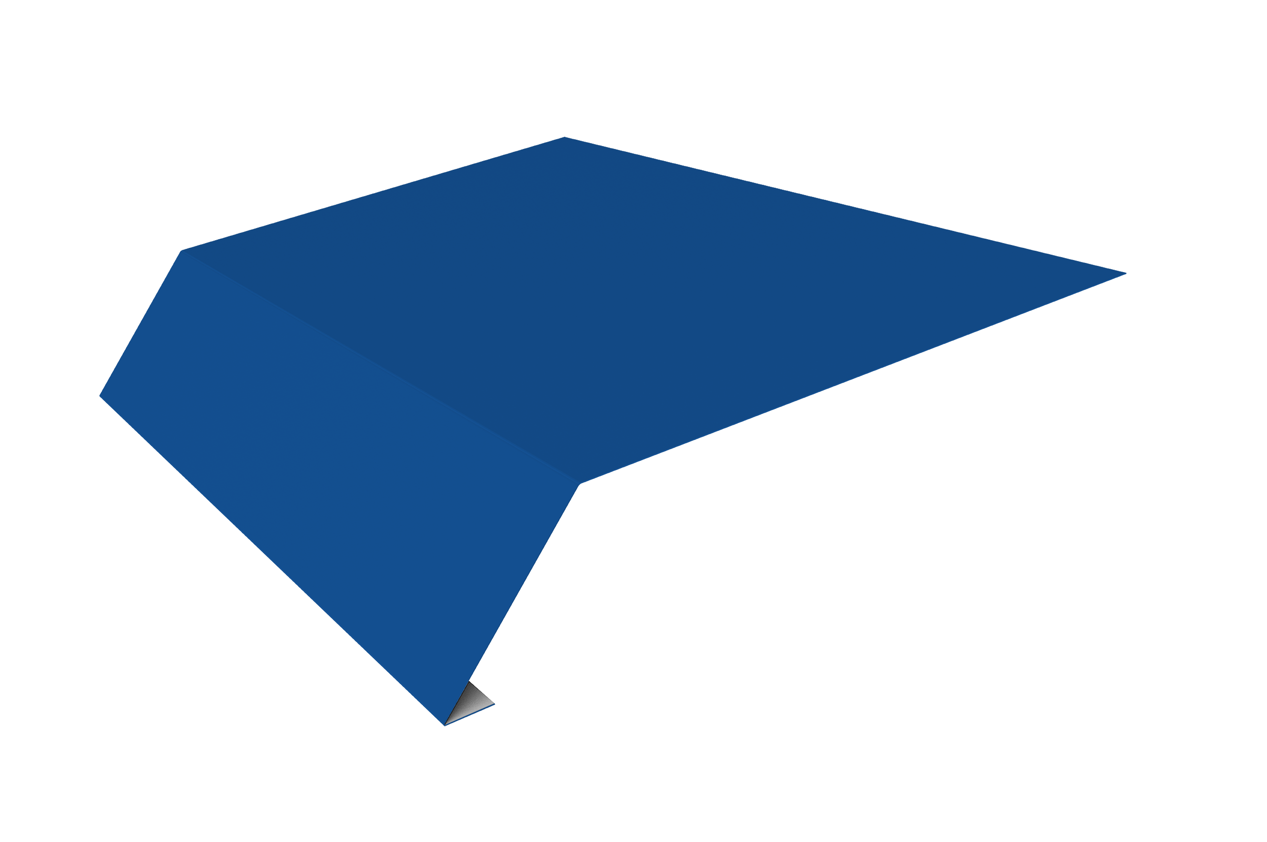 Планка карнизная 135х50 Фартук S14 над желобом 0,5 PE с пленкой RAL 5005 сигнальный синий (3м)