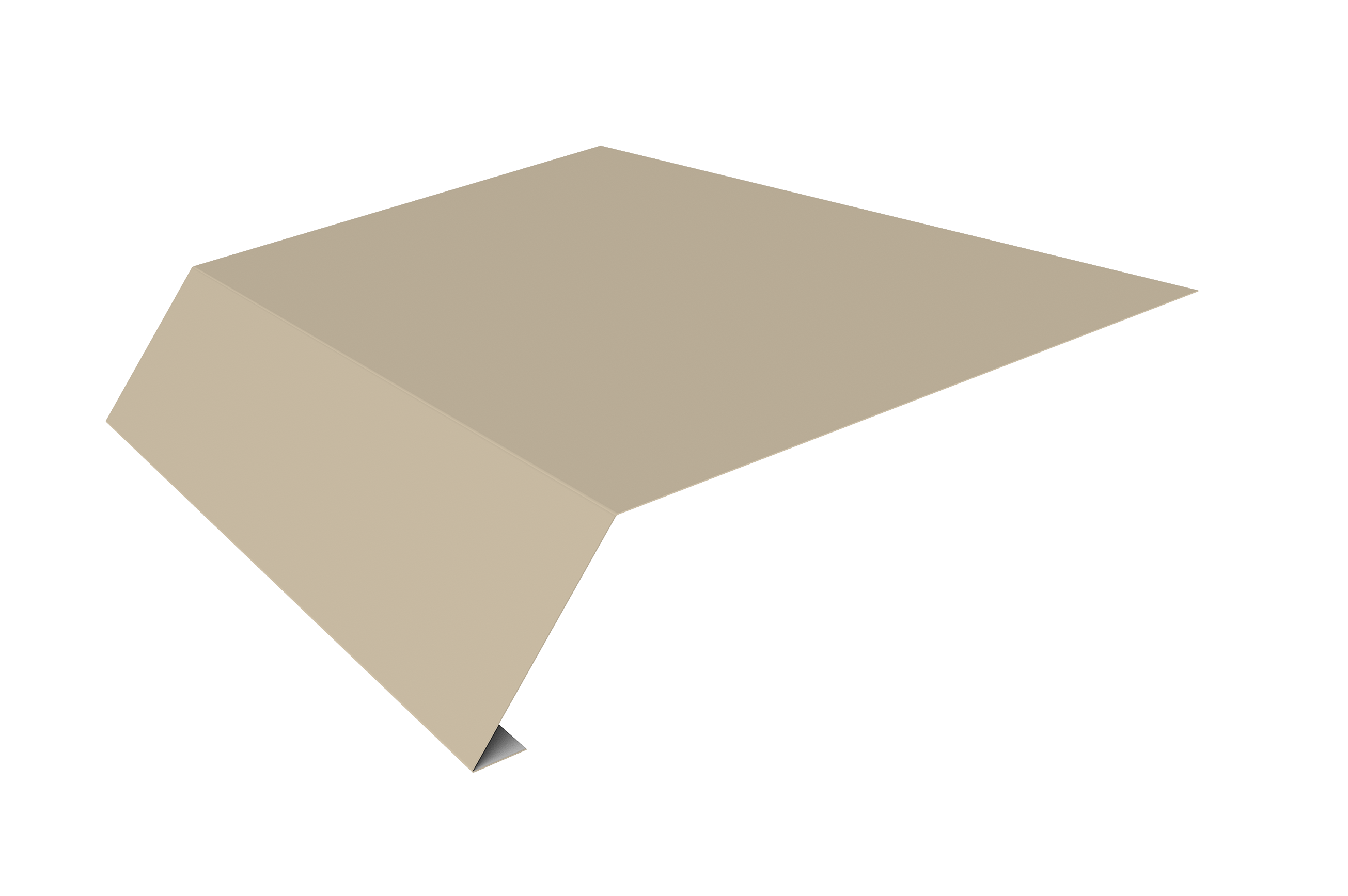 Планка карнизная 135х50 Фартук S14 над желобом 0,45 PE с пленкой RAL 1015 светлая слоновая кость (3м)