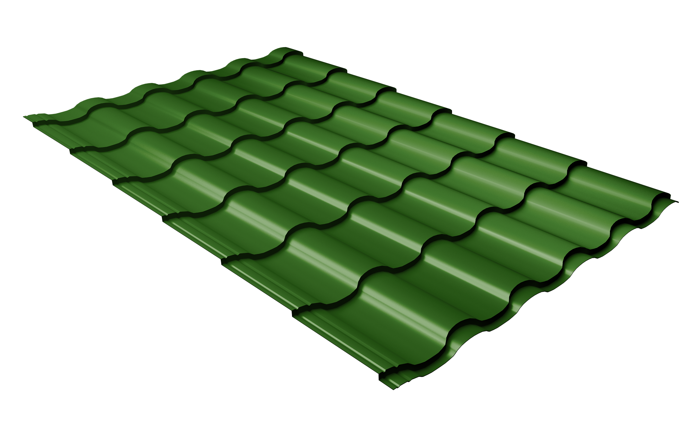 Металлочерепица кредо 0,45 PE RAL 6002 лиственно-зеленый