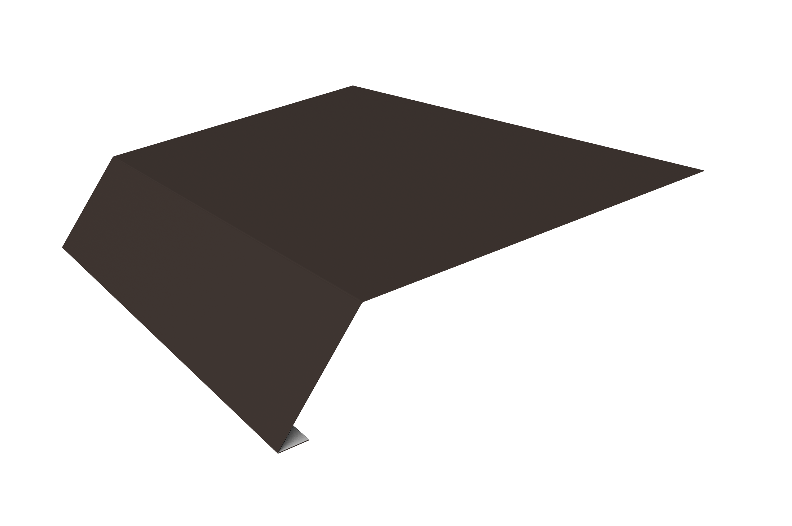 Планка карнизная 135х50 Фартук S14 над желобом 0,45 Drap TX RR 32 темно-коричневый (2м)