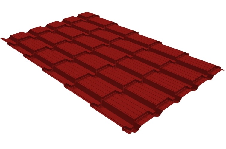 Металлочерепица квадро профи 0,5 Satin RAL 3011 коричнево-красный