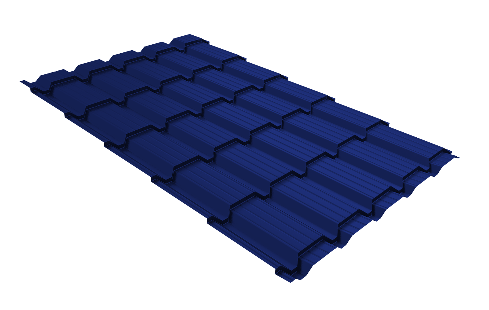 Металлочерепица Верховье квадро профи Grand Line 0,45 PE RAL 5002 ультрамариново-синий