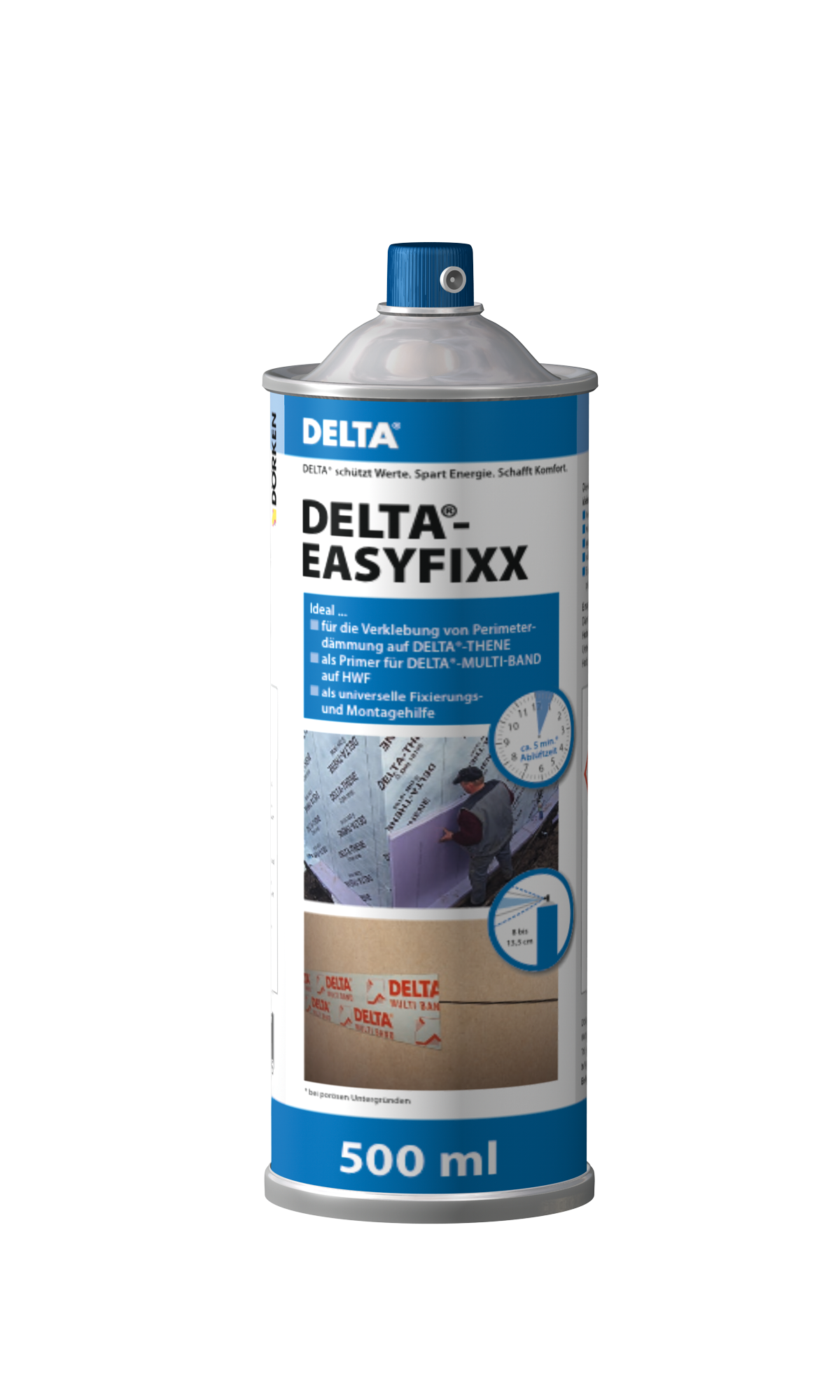 Клей-спрей/грунтовка Delta-Easyfixx полимерный для пористых оснований перед применением клеящих лент, баллон (500мл)