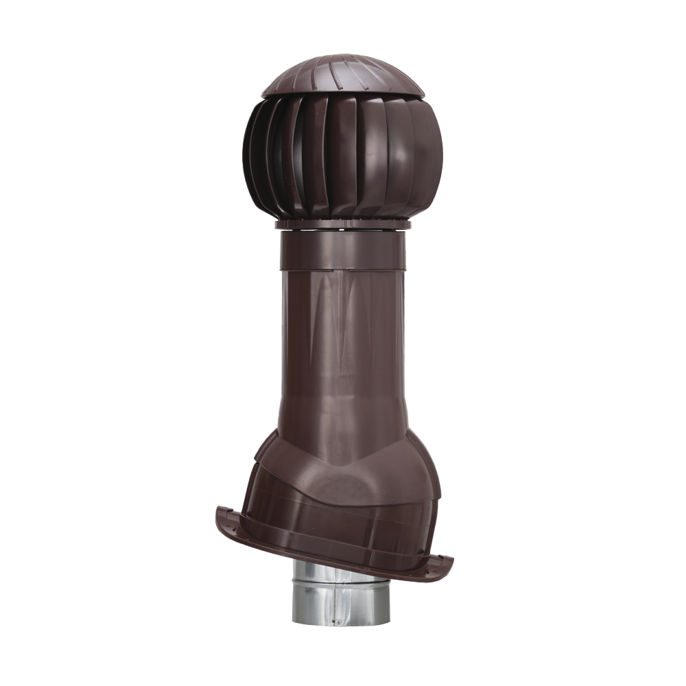 Комплект вентиляции Gervent для кровли Монтеррей, 160 мм, труба изолированная 150 мм, RAL 8017, шоколадно-коричневый