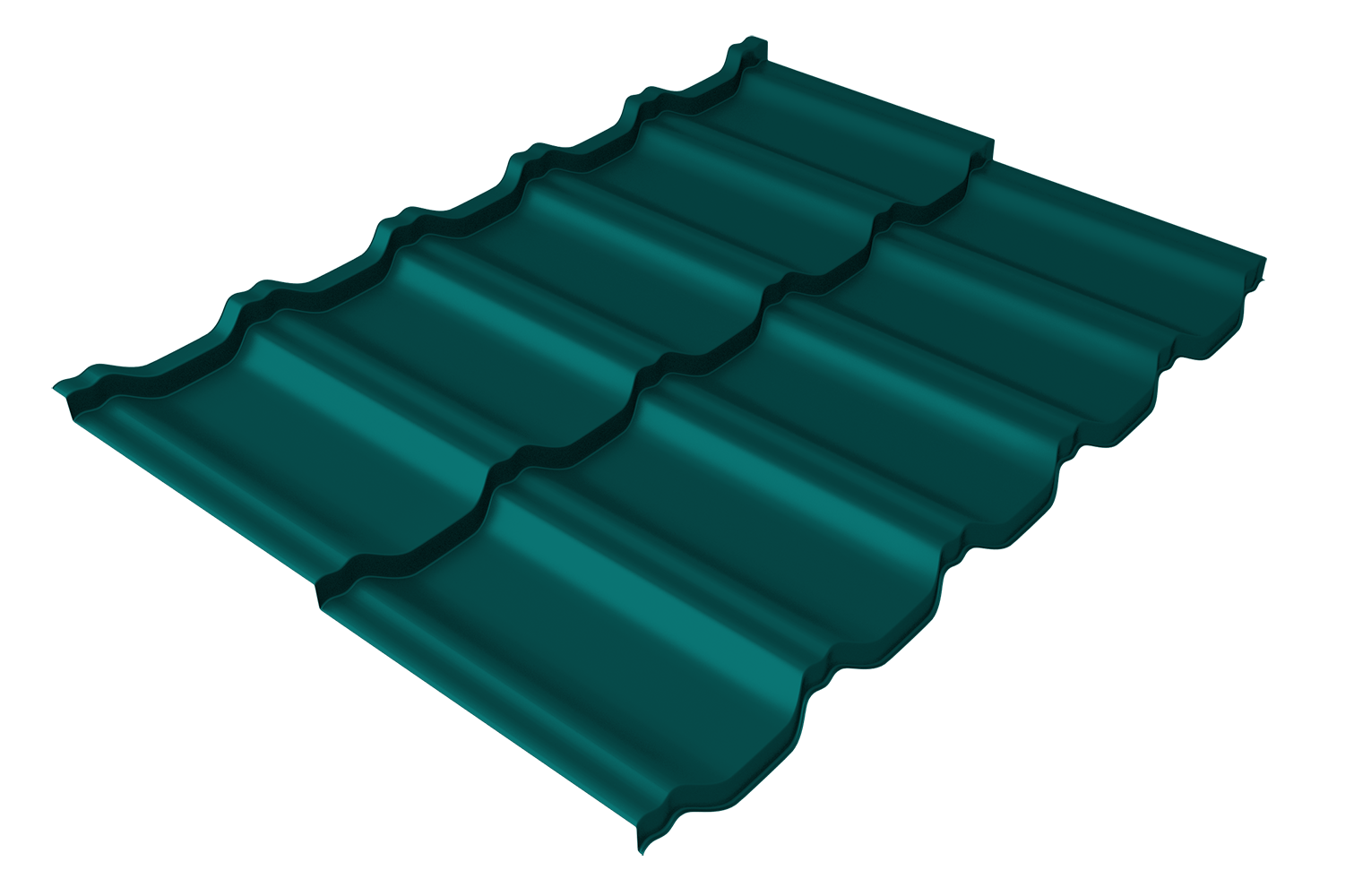 Металлочерепица модульная квинта Uno Grand Line c 3D резом 0,45 PE RAL 5021 водная синь