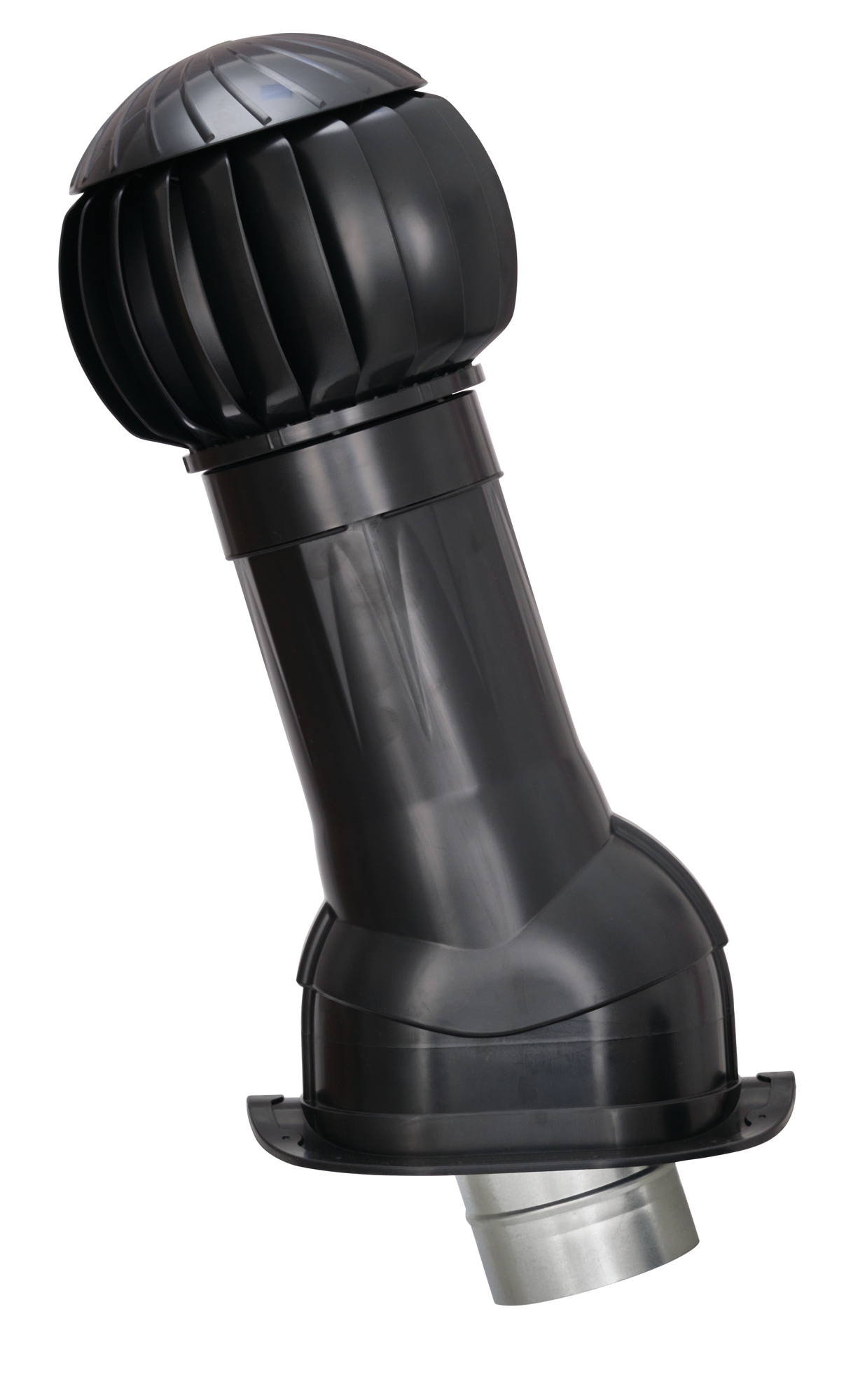 Комплект вентиляции Gervent для кровли Монтеррей, 160 мм, труба изолированная 125 мм, RAL 9005, глубокий черный