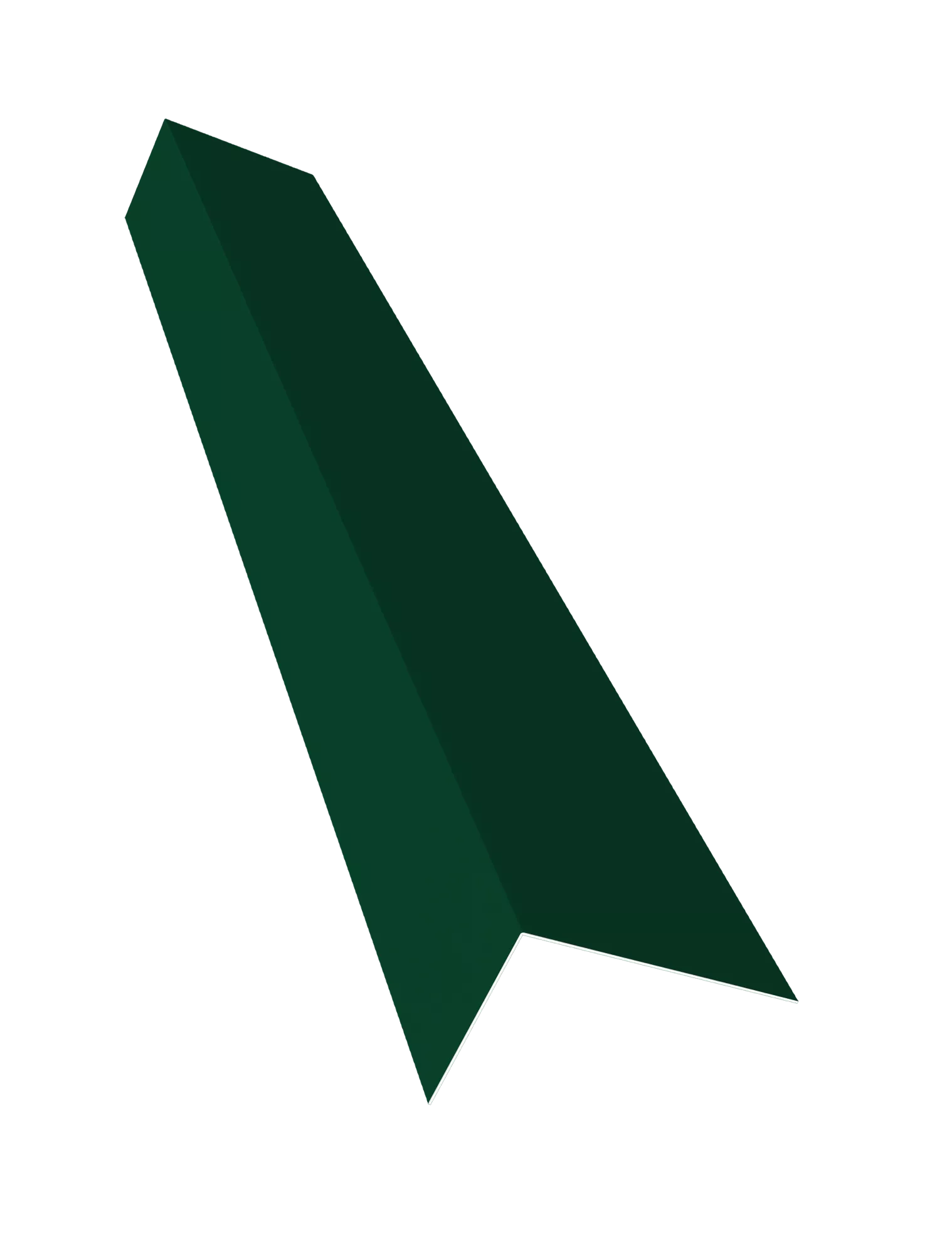 Планка на коньковый аэратор 30х20 Фартук S8 0,45 Drap TX RAL 6005 зеленый мох (3м)