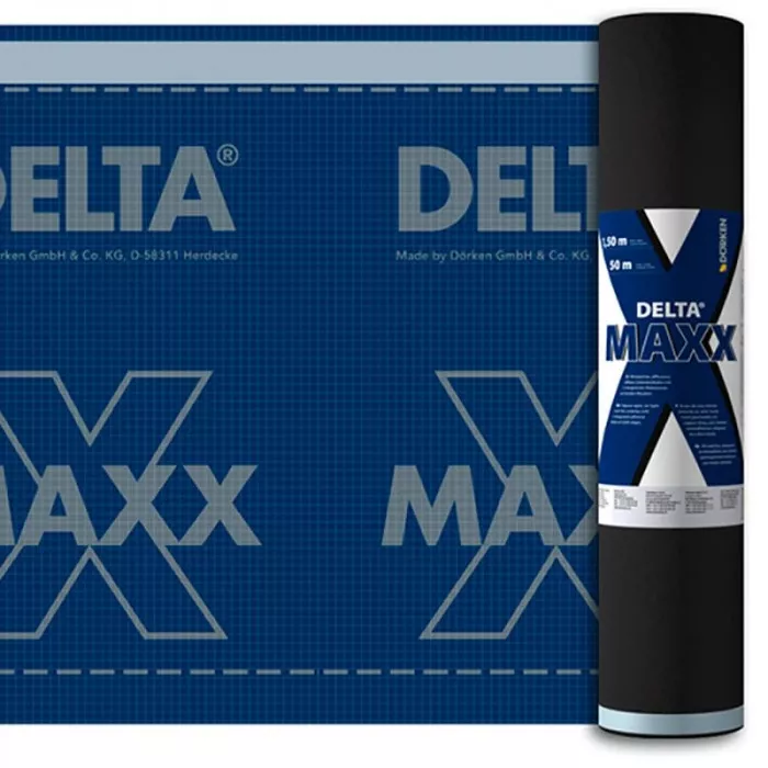 Мембрана диффузионная Delta-Maxx X экстремальной прочности 500 Н/5 см, с двумя зонами проклейки и адсорбционным слоем (75м2)
