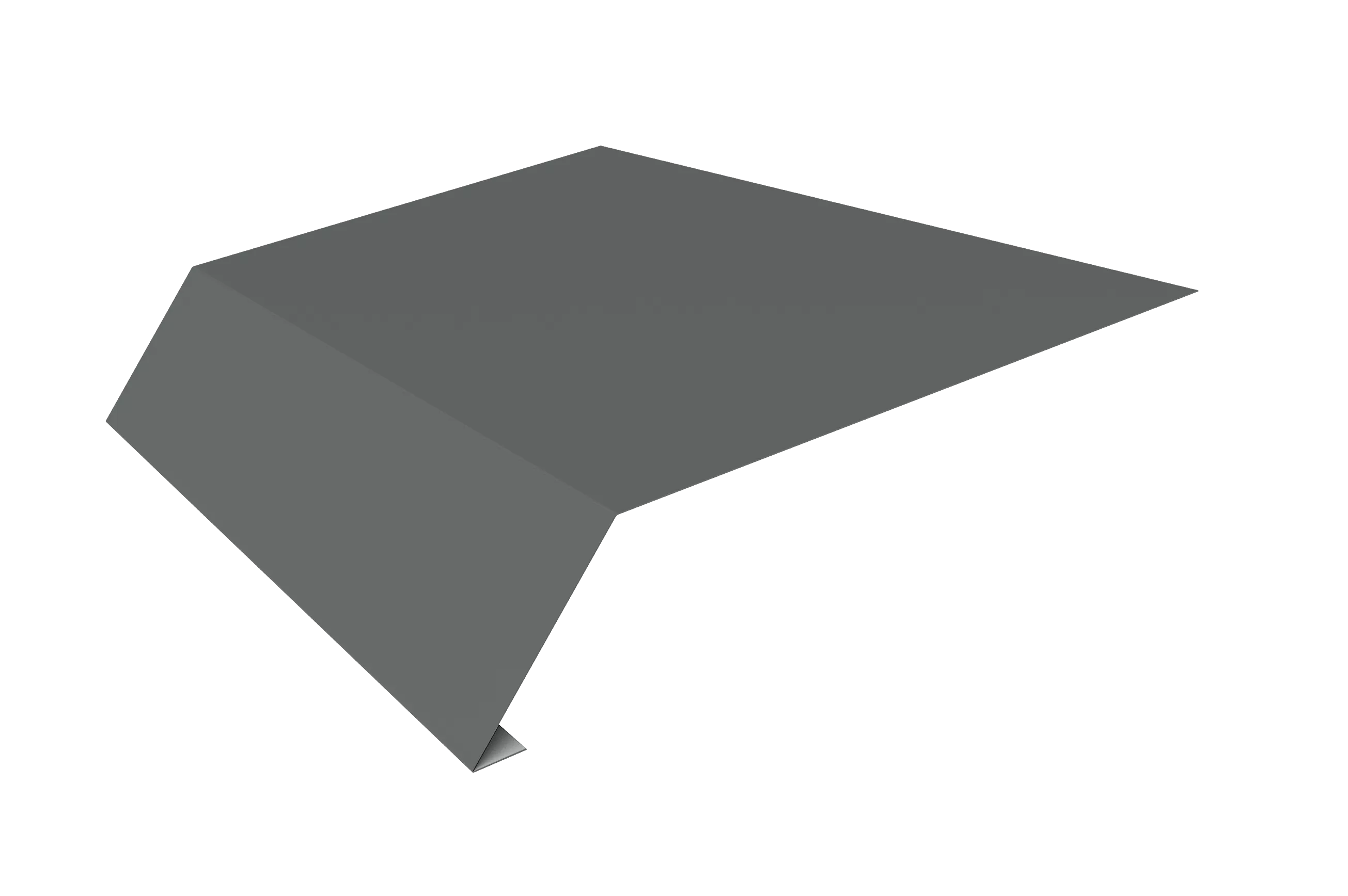 Планка карнизная 135х50 Фартук S14 над желобом 0,45 PE с пленкой RAL 7005 мышино-серый (2м)