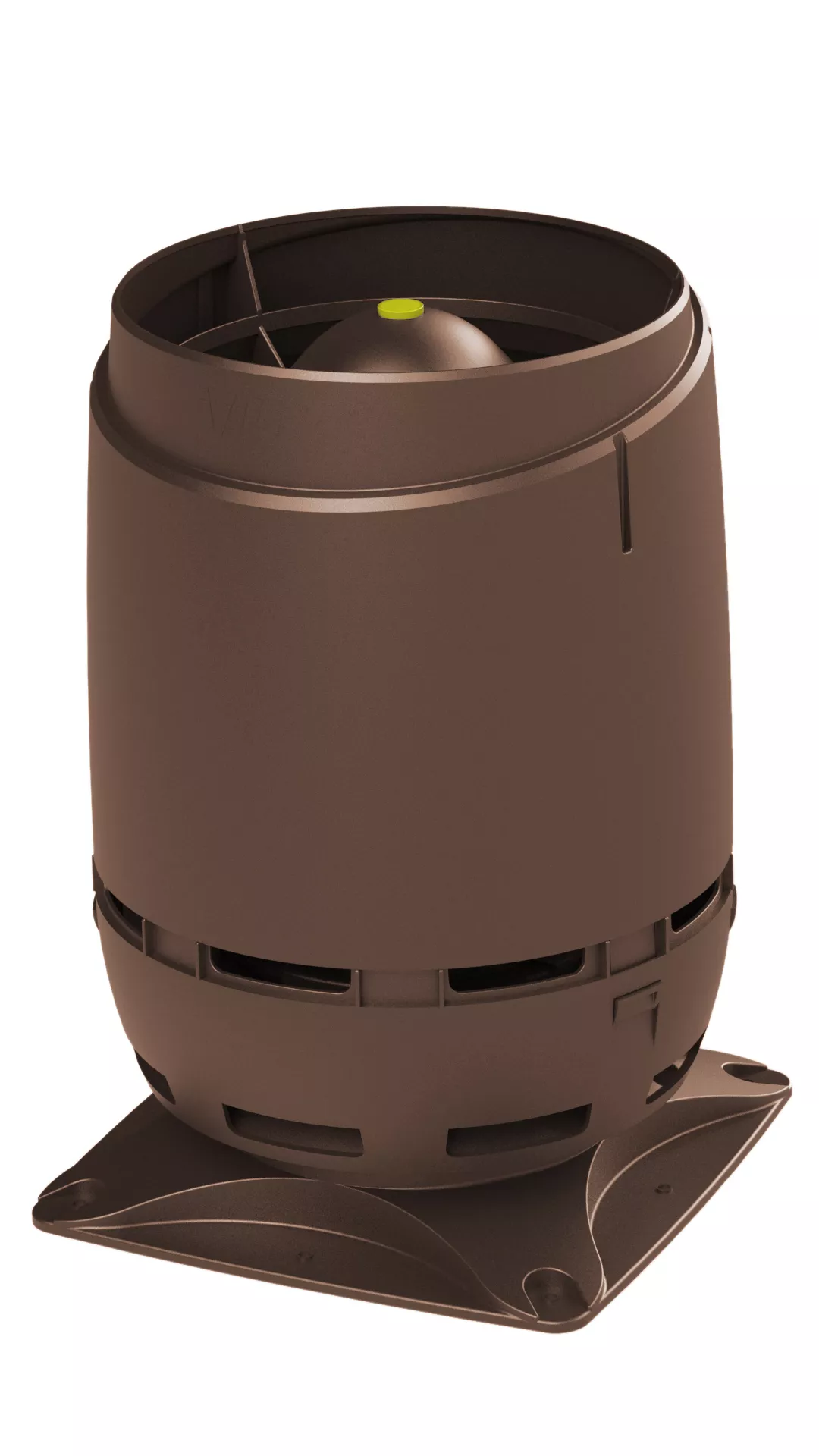 FLOW 125S вентиляционный выход + основание 250x250 коричневый