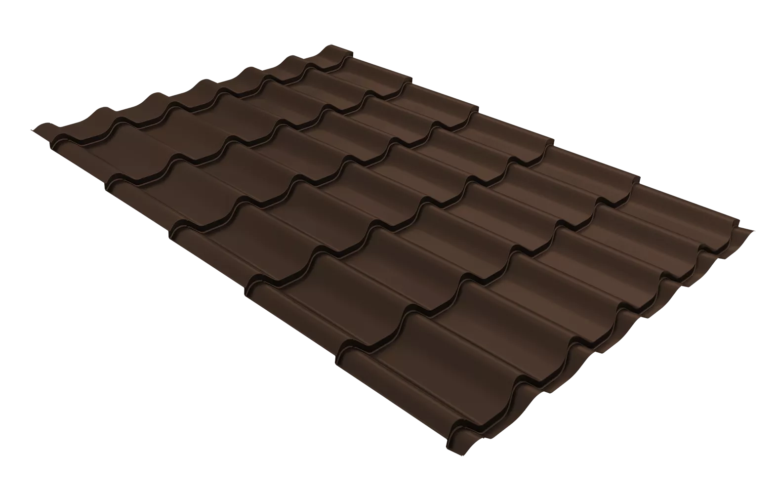 Металлочерепица классик 0,45 Drap TwinColor RAL 8017 шоколад