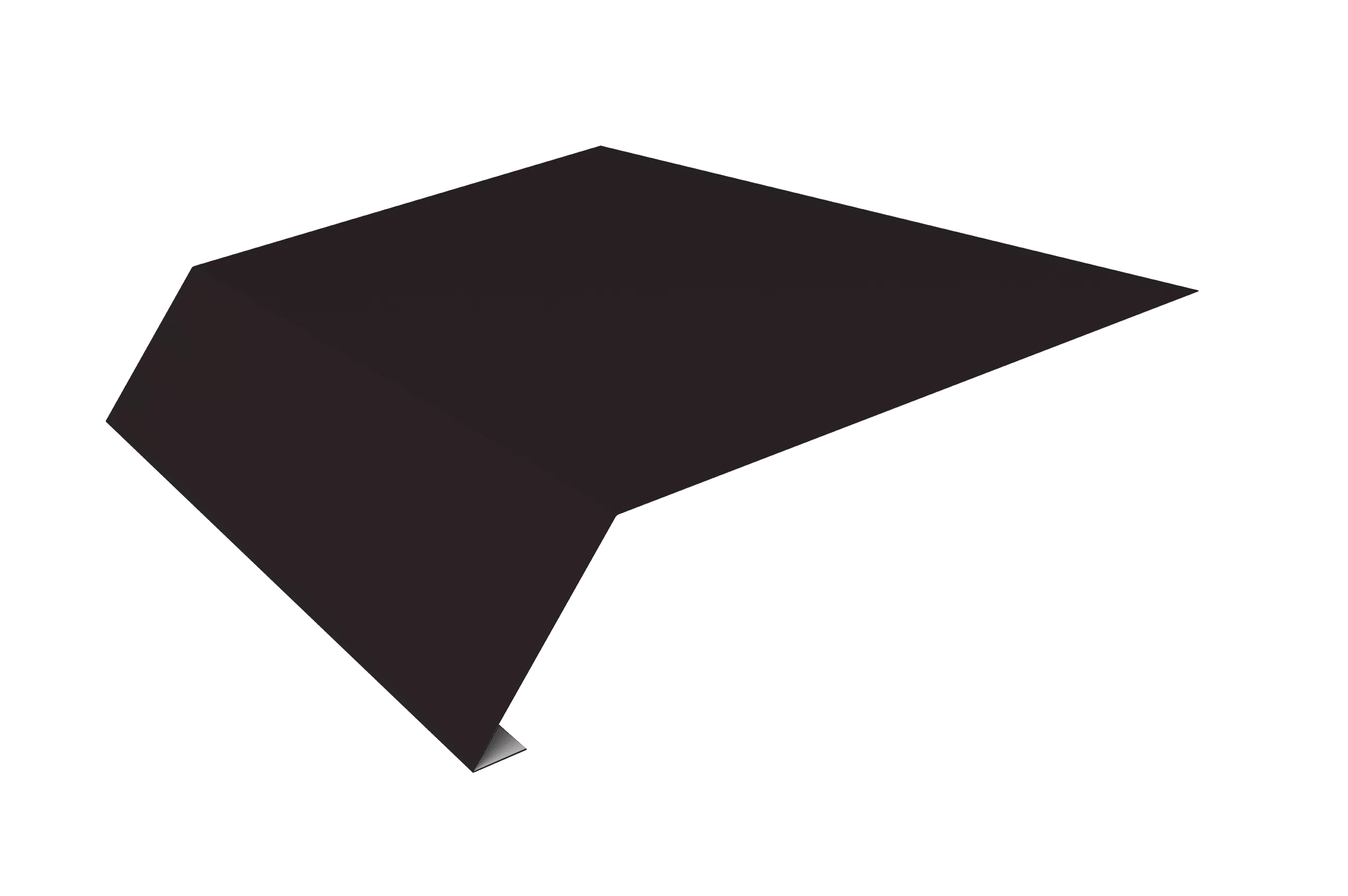 Планка карнизная 135х50 Фартук S14 над желобом 0,45 Drap TX RAL 9005 черный (2м)