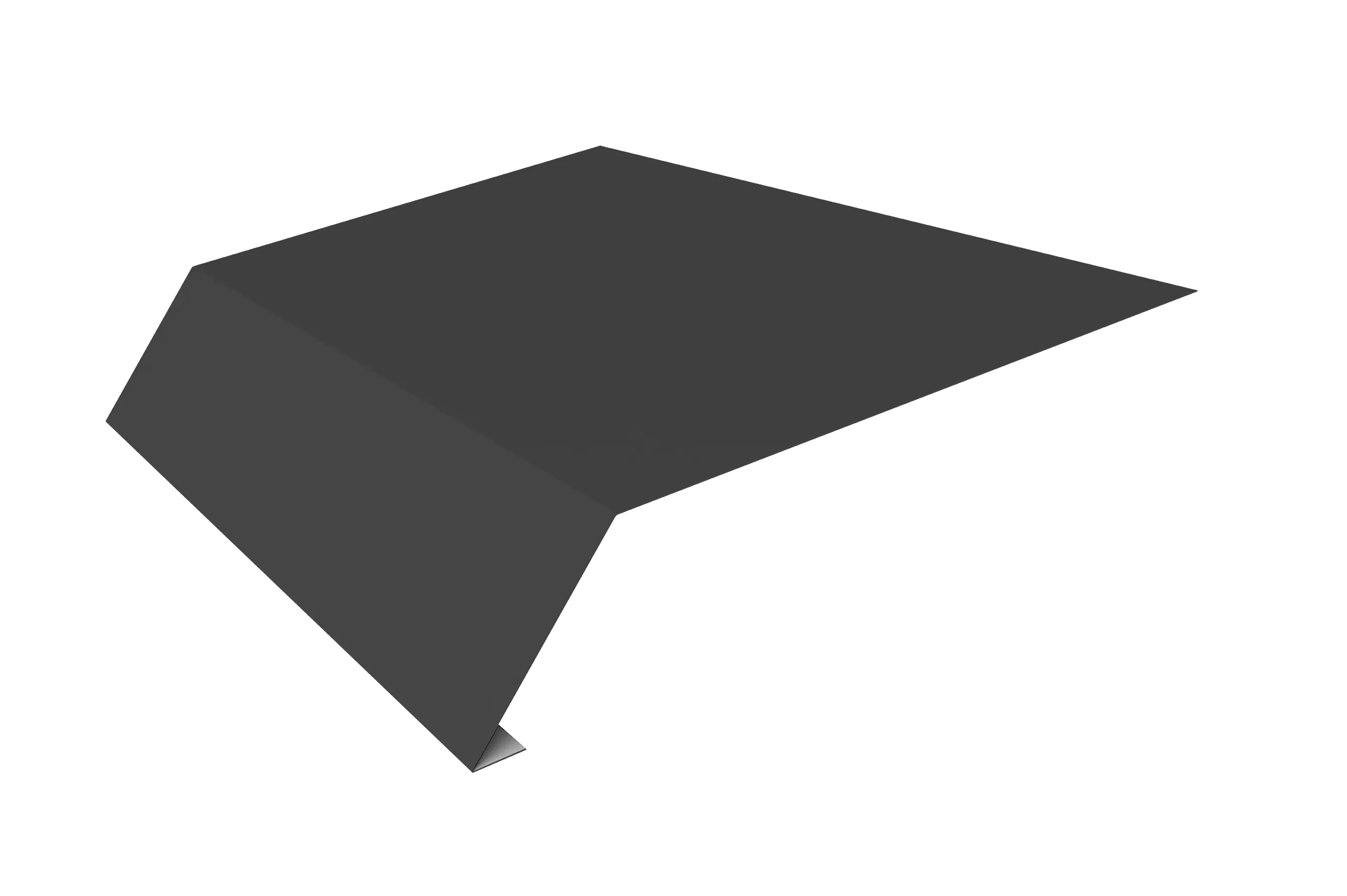 Планка карнизная 135х50 Фартук S14 над желобом 0,45 PE с пленкой RAL 7016 антрацитово-серый (2м)
