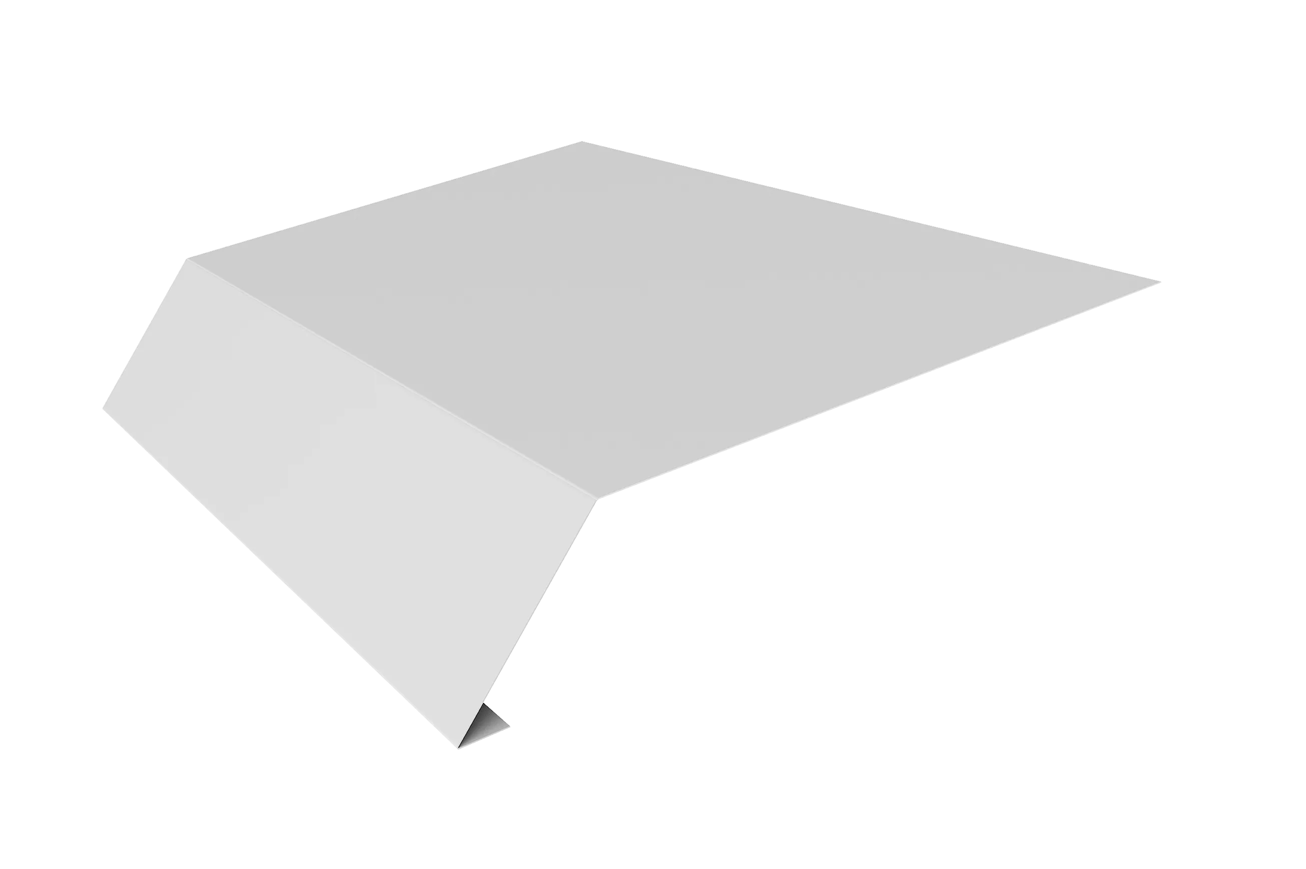 Планка карнизная 135х50 Фартук S14 над желобом 0,45 PE с пленкой RAL 9003 сигнальный белый (2м)