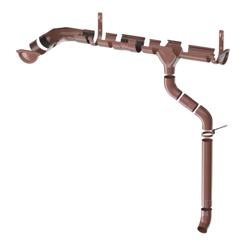ТЕХНОНИКОЛЬ Металлическая водосточная система Стандарт, внешний угол регулируемый 100-165°, коричневый