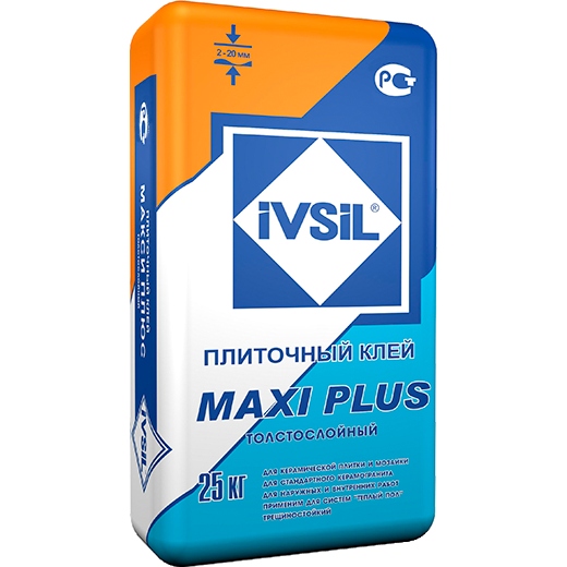Клей плиточный IVSIL MAXI PLUS 25кг (48)  