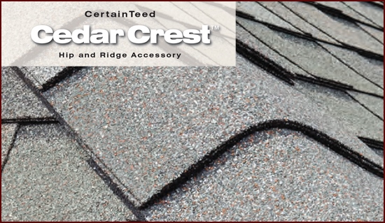 Коньковый элемент CertainTeed Cedar Crest для Presidental Shake,Highland,Slate,Belmont(6,096 п.м/уп)