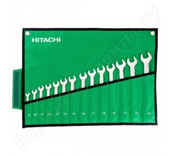Набор комбинированных гаечных ключей HITACHI в свертке 14 предметов