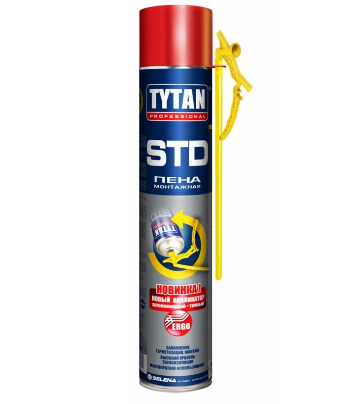 Tytan Professional STD пена монтажная ЭРГО 750 мл с трубочкой (12)
