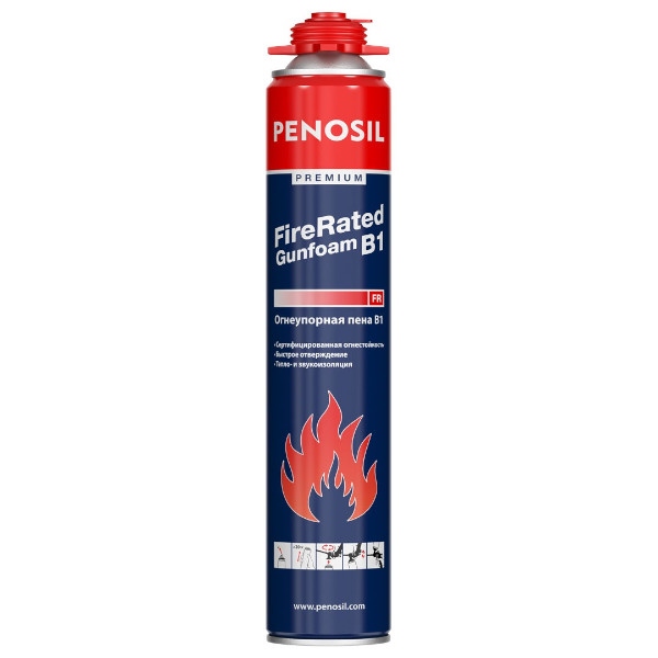 PENOSIL Premium Fire Rated Foam B1, огнеупорная пена монтажная, 720 мл (12шт)