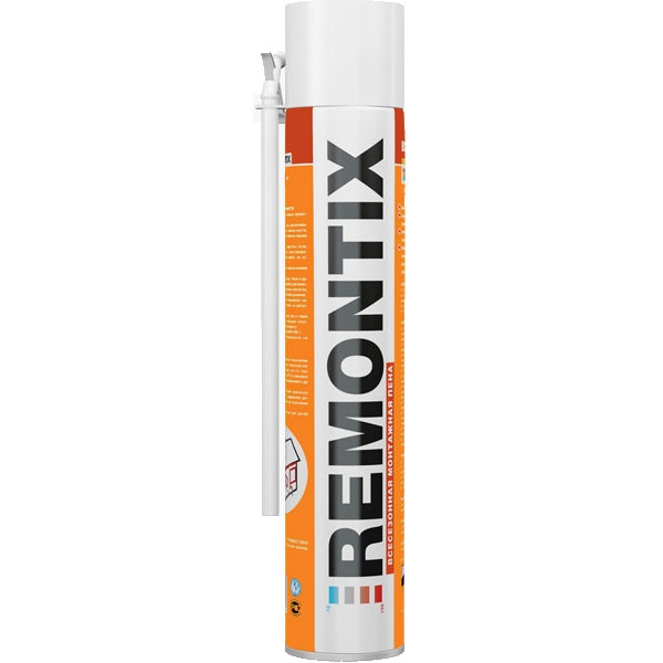 REMONTIX, пена монтажная с трубочкой всесезонная 750 мл (12шт)