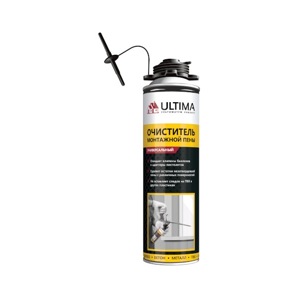 ULTIMA Professional, очиститель монтажной пены, 500 мл (12шт)
