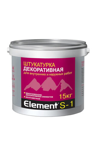 Альпа Элемент S-1 Декоративная штукатурка  "Шуба" " для внутренних и наружних работ 15кг (44)"