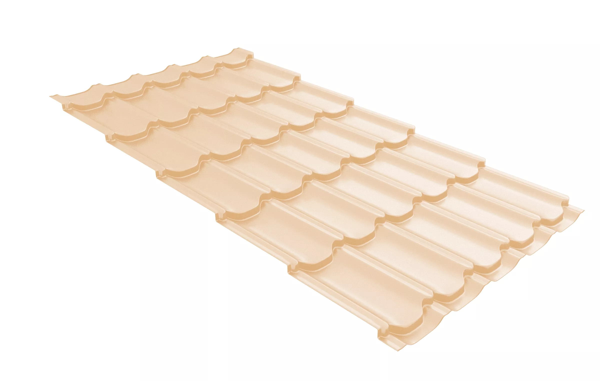 Металлочерепица квинта плюс Grand Line 0,5 Сатин RAL 1015 светлая слоновая кость