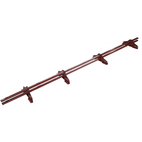 ТЕХНОНИКОЛЬ трубчатый снегозадержатель 25х45 оцинков. RAL 3009 красный 3м (к-т)