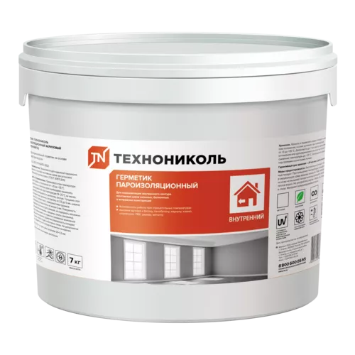 Герметик ТЕХНОНИКОЛЬ Пароизоляционный Акриловый (внутренний Б), 7кг