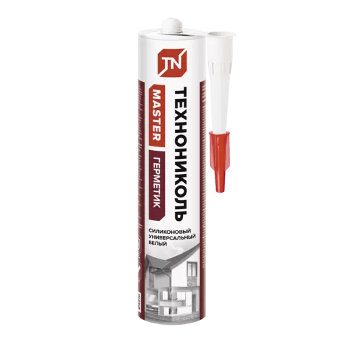 Герметик ТЕХНОНИКОЛЬ универсальный силиконовый белый 280 мл. (12 шт.)
