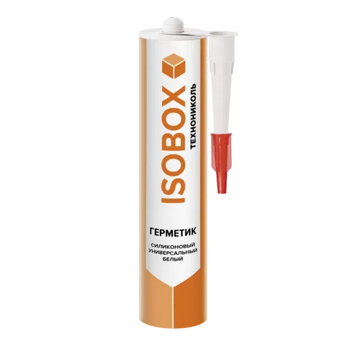 Герметик ISOBOX силиконовый универсальный белый, 260 мл. (12 шт.)